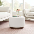 Modway Tilden Large 23" Round Boucle Upholstered Upholstered Ottoman
