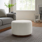 Modway Tilden Large 23" Round Boucle Upholstered Upholstered Ottoman