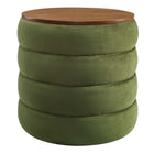 Modway Mezzo Round Performance Velvet Storage Ottoman  