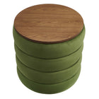 Modway Mezzo Round Performance Velvet Storage Ottoman
