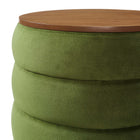 Modway Mezzo Round Performance Velvet Storage Ottoman
