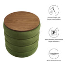 Modway Mezzo Round Performance Velvet Storage Ottoman