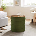 Modway Mezzo Round Performance Velvet Storage Ottoman