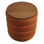 Modway Mezzo Round Performance Velvet Storage Ottoman