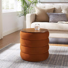 Modway Mezzo Round Performance Velvet Storage Ottoman