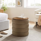 Modway Mezzo Round Performance Velvet Storage Ottoman
