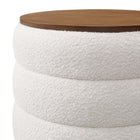 Modway Mezzo Round Boucle Fabric Storage Ottoman