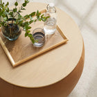 Modway Perla Round Vegan Leather Storage Ottoman