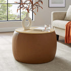 Modway Perla Round Vegan Leather Storage Ottoman