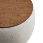 Modway Perla Woven Heathered Fabric Upholstered Storage Ottoman