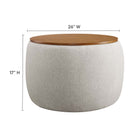 Modway Perla Woven Heathered Fabric Upholstered Storage Ottoman