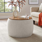 Modway Perla Woven Heathered Fabric Upholstered Storage Ottoman