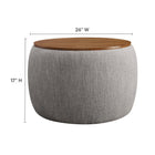 Modway Perla Woven Heathered Fabric Upholstered Storage Ottoman