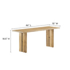 Modway Amistad 60" Wood Dining Table and Bench Set