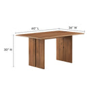 Modway Amistad 60" Wood Dining Table and Bench Set