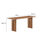 Modway Amistad 60" Wood Dining Table and Bench Set