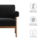 Modway Lyra Boucle Fabric Armchair Set of 2