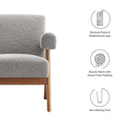 Modway Lyra Boucle Fabric Armchair Set of 2