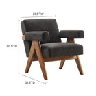 Modway Lyra Fabric Armchair Set of 2