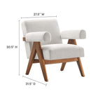 Modway Lyra Fabric Armchair Set of 2