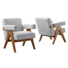 Modway Lyra Fabric Armchair Set of 2  