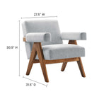 Modway Lyra Fabric Armchair Set of 2