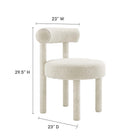 Modway Toulouse Boucle Fabric Dining Chair Set of 2