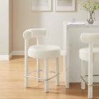 Modway Toulouse Boucle Fabric Counter Stool Set of 2
