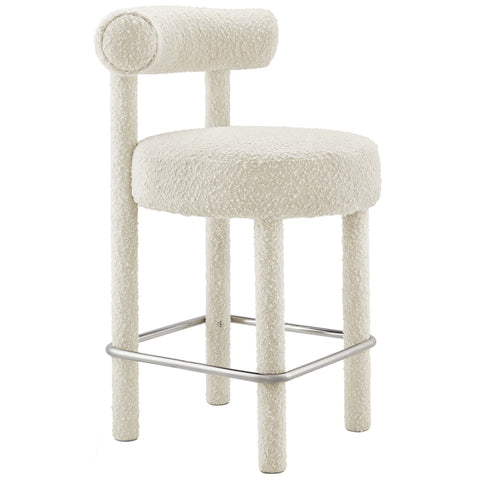 Modway Toulouse Boucle Fabric Counter Stool Set of 2  