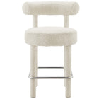 Modway Toulouse Boucle Fabric Counter Stool Set of 2