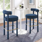 Modway Toulouse Performance Velvet Bar Stool Set of 2