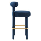 Modway Toulouse Performance Velvet Bar Stool Set of 2