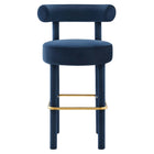 Modway Toulouse Performance Velvet Bar Stool Set of 2