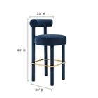 Modway Toulouse Performance Velvet Bar Stool Set of 2