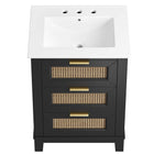 Modway Dixie 24" Solid Wood Bathroom Vanity