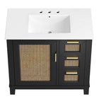 Modway Dixie 36" Solid Wood Bathroom Vanity Cabinet