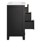 Modway Dixie 36" Solid Wood Bathroom Vanity Cabinet