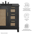 Modway Dixie 36" Solid Wood Bathroom Vanity Cabinet