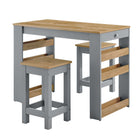Modway Galley 3-Piece Kitchen Island and Stool Set