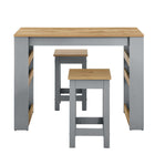 Modway Galley 3-Piece Kitchen Island and Stool Set