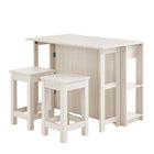 Modway Meadowbrook 3-Piece Kitchen Island and Stool Set