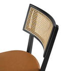 Modway Caledonia Vegan Leather Upholstered Wood Dining Chairs Set of 2