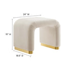 Modway Koda Performance Velvet Waterfall Stool