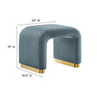 Modway Koda Performance Velvet Waterfall Stool