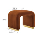 Modway Koda Performance Velvet Waterfall Stool