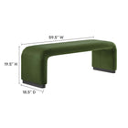 Modway Koda Performance Velvet Waterfall Long Bench