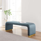 Modway Koda Performance Velvet Waterfall Long Bench