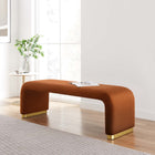 Modway Koda Performance Velvet Waterfall Long Bench
