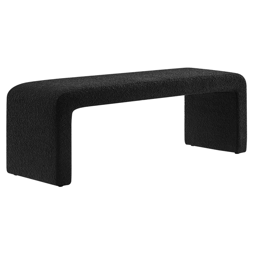 Modway Simba Boucle Fabric Waterfall Long Bench  