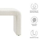 Modway Simba Boucle Fabric Waterfall Long Bench